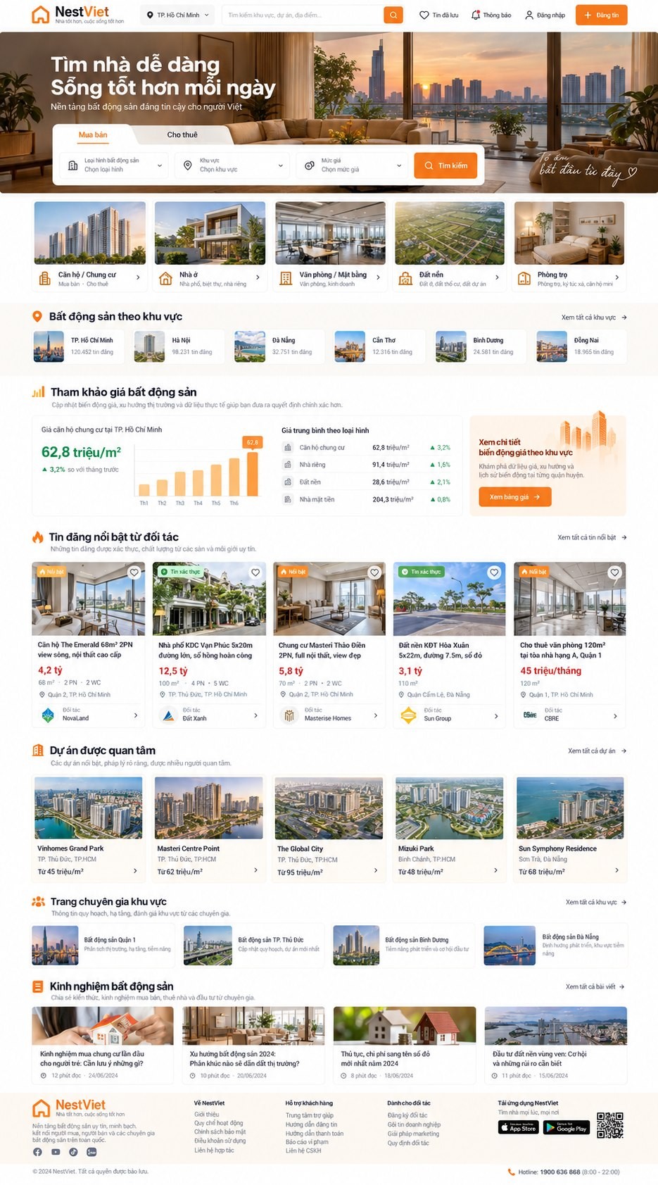 Website Bất Động Sản Luxury &amp; Dự Án Đô Thị Cao Cấp